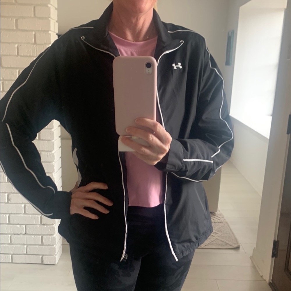 Under Armour Utility Jacket Black and White Zip-Up